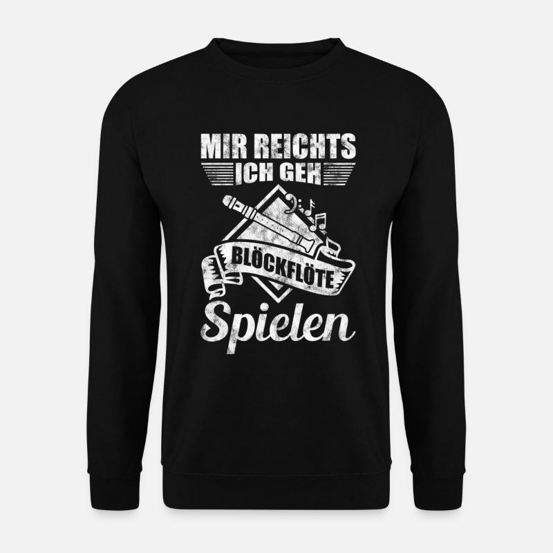 Blockflöte Leidenschaft - Unisex Pullover - Schwarz