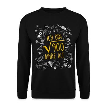 30. Geburtstag Mathematiker Mathe Lehrer - Unisex Pullover - Schwarz - Vorne - Alina (178cm) & Michal (187cm)
