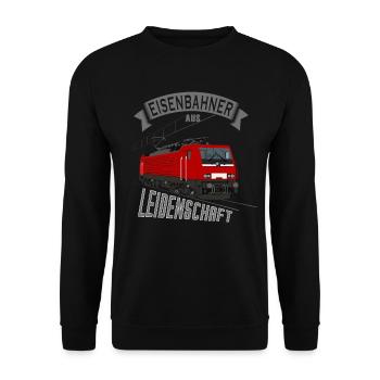 Eisenbahner aus Leidenschaft ELOK Elektro - Unisex Pullover - Schwarz - Vorne - Alina (178cm) & Michal (187cm)