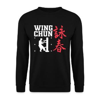 Wing Chun Kampfkunst - Unisex Pullover - Schwarz - Vorne - Alina (178cm) & Michal (187cm)