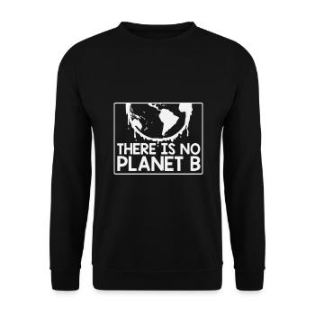 There is no planet B - Unisex Sweatshirt - black - Front - Alina (178cm) & Michal (187cm)