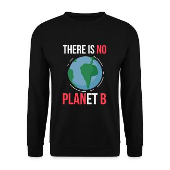 There is no planet B - Unisex Sweatshirt - black - Front - Alina (178cm) & Michal (187cm)