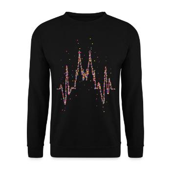 Battement de coeur, cathédrale de Cologne, carnaval - Sweat-shirt Unisexe - noir - Devant - Alina (178cm) & Michal (187cm)