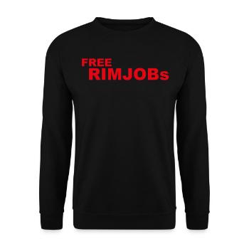 Rimojb Lustige Sprüche Sex Porno - Unisex Pullover - Schwarz - Vorne - Alina (178cm) & Michal (187cm)