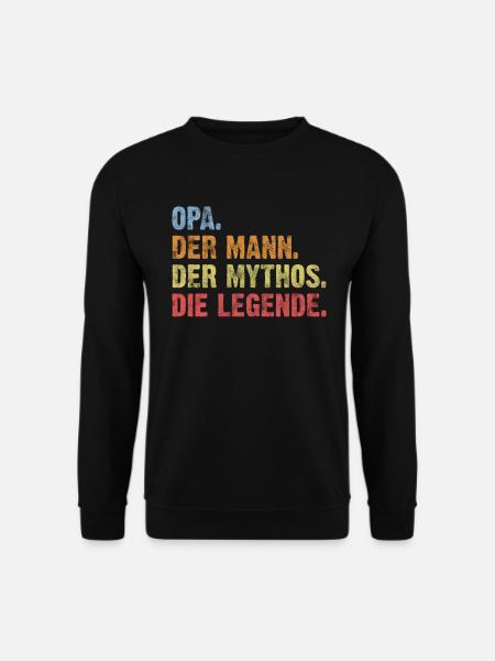 Opa Retro Vintage Spruch Geschenk - Unisex Pullover - Schwarz