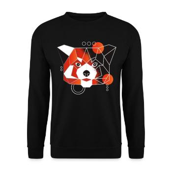Red Panda Low Poly Red Panda Polygon Animal - Unisex Sweatshirt - black - Front - Alina (178cm) & Michal (187cm)