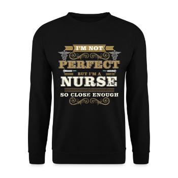 infirmière - Sweat-shirt Unisexe - noir - Devant - Alina (178cm) & Michal (187cm)