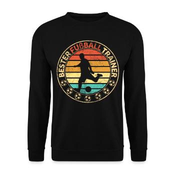 Fußball Trainer Fußballclub - Unisex Pullover - Schwarz - Vorne - Alina (178cm) & Michal (187cm)