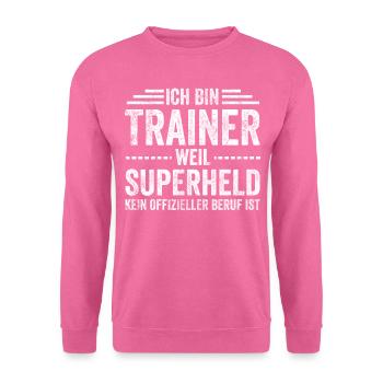 Fußball Trainer - Unisex Pullover - Pink - Vorne
