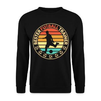 Fußball Trainer - Unisex Pullover - Schwarz - Vorne - Alina (178cm) & Michal (187cm)
