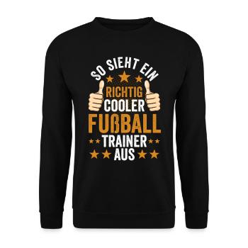 Fußball Trainer - Unisex Pullover - Schwarz - Vorne - Alina (178cm) & Michal (187cm)
