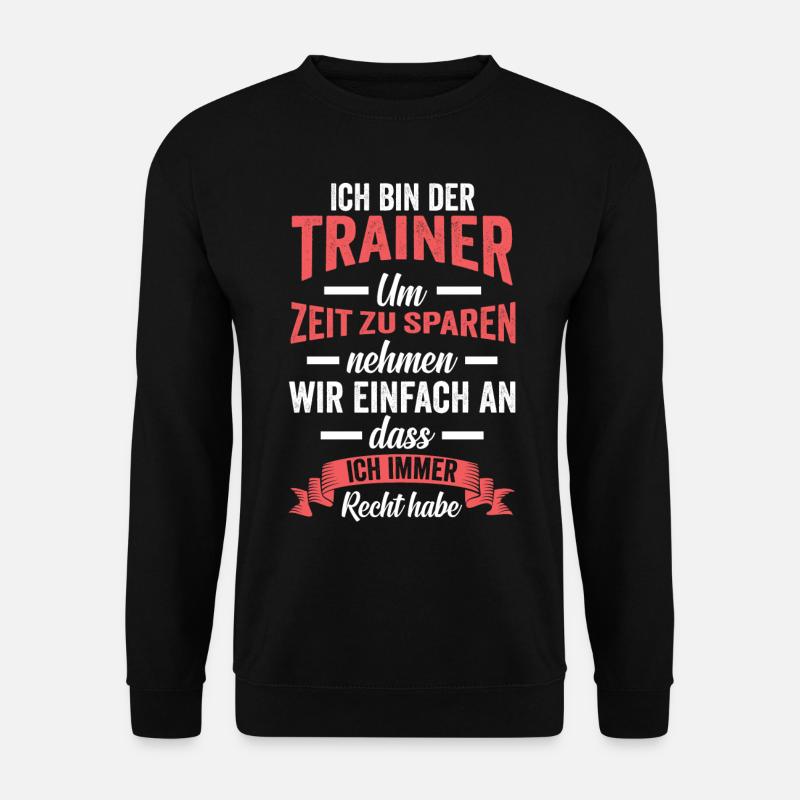 Fußball Trainer - Unisex Pullover - Schwarz