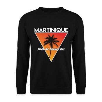 martinique mit Hauptstadt - Unisex Pullover - Schwarz - Vorne - Alina (178cm) & Michal (187cm)