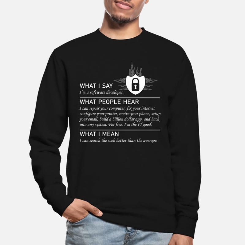 Software developer Funny programmer Unisex Sweatshirt