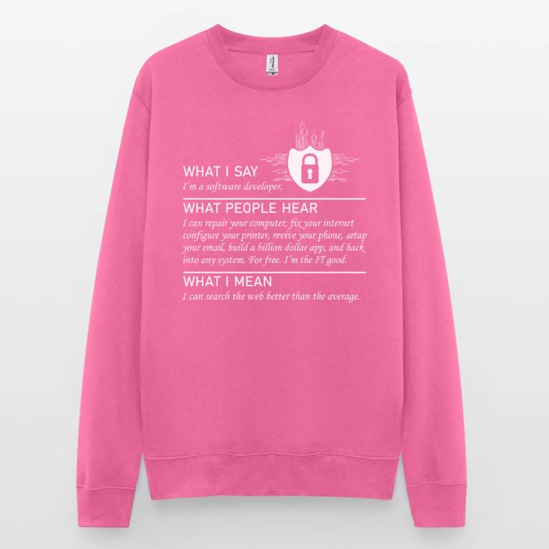 Software developer Funny programmer Unisex Sweatshirt