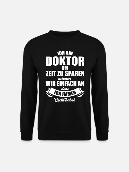 Doktor Doktortitel Promotion Geschenkidee - Unisex Pullover - Schwarz