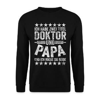 Doktortitel 10 - Unisex Pullover - Schwarz - Vorne - Alina (178cm) & Michal (187cm)