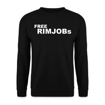 Rimojb Lustige Sprüche Sex Porno - Unisex Pullover - Schwarz - Vorne - Alina (178cm) & Michal (187cm)