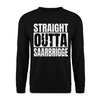 Saarland Saarbrigge Saarbrigger Saar - Unisex Sweatshirt - black - Front - Alina (178cm) & Michal (187cm)