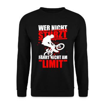 Mountainbiker Mountainbike Hobby - Unisex Pullover - Schwarz - Vorne - Alina (178cm) & Michal (187cm)