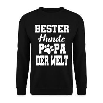 Hunde Papa Hund - Unisex Pullover - Schwarz - Vorne - Alina (178cm) & Michal (187cm)