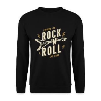 Rock and Roll - Unisex Pullover - Schwarz - Vorne - Alina (178cm) & Michal (187cm)