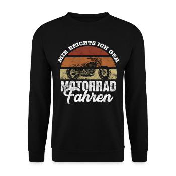 Motorrad Führerschein Prüfung Geschenk - Unisex Pullover - Schwarz - Vorne - Alina (178cm) & Michal (187cm)