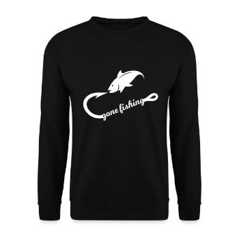 Pêche, canne à pêche, pêcheurs, hommes - Sweat-shirt Unisexe - noir - Devant - Alina (178cm) & Michal (187cm)
