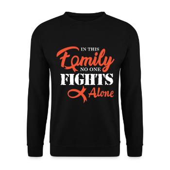 Leukemia Chemo Gift - Unisex Sweatshirt - black - Front - Alina (178cm) & Michal (187cm)