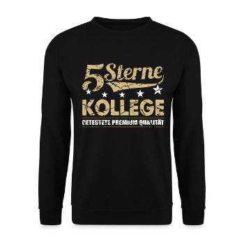 Bester Kollege Arbeitskollege Firmenjubiläum - Unisex Pullover - Schwarz - Vorne - Alina (178cm) & Michal (187cm)