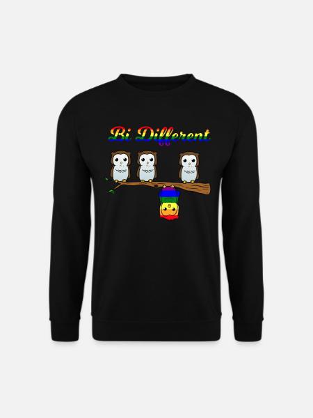 Bi Different Bisexual Pride Funny Fun Bi Saying - Unisex Sweatshirt - black
