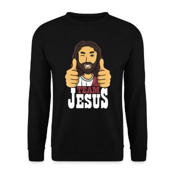 Équipe Jesus Confirmation Cadeau - Sweat-shirt Unisexe - noir - Devant - Alina (178cm) & Michal (187cm)