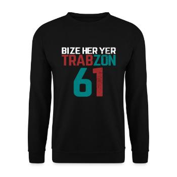 bize her yer trabzon - Unisex Sweatshirt - black - Front - Alina (178cm) & Michal (187cm)