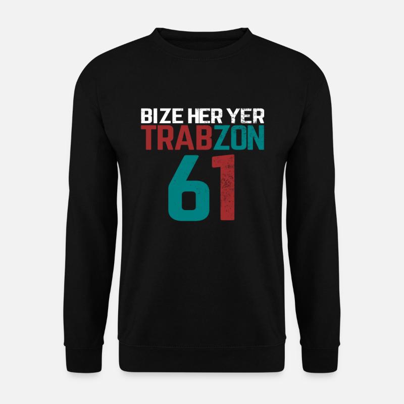 bize son yer trabzon - Sweat-shirt Unisexe - noir