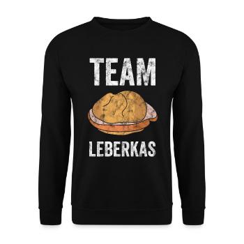 Cadeau d'équipe drôle Leberkas Leberkäse - Sweat-shirt Unisexe - noir - Devant - Alina (178cm) & Michal (187cm)