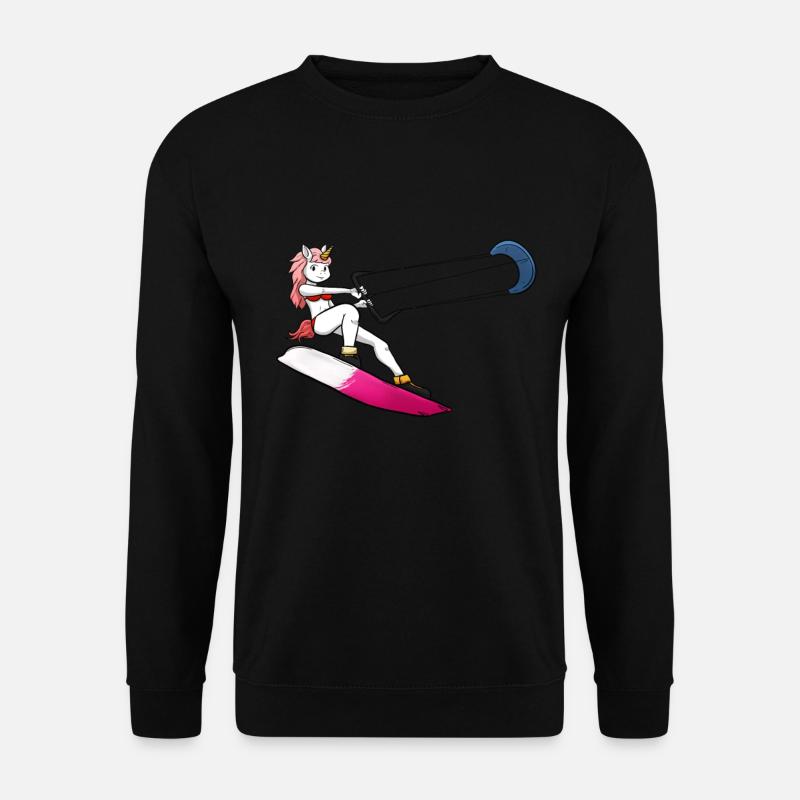 Kitesurf Unicorn - Unisex Pullover - Schwarz