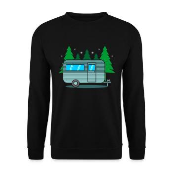 campeur - Sweat-shirt Unisexe - noir - Devant - Alina (178cm) & Michal (187cm)