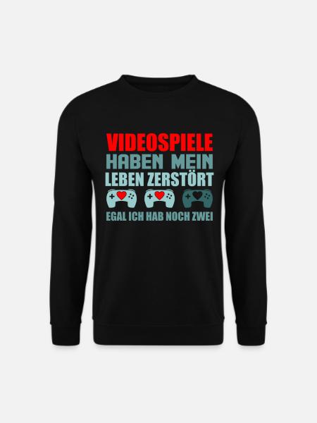 Videospiele Leben Zerstört Gamer Herzen Zocker - Unisex Pullover - Schwarz
