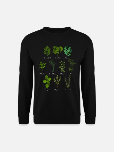 Vintage botanical herbs - Unisex Sweatshirt - black