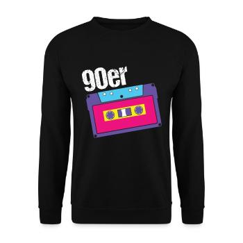 Années 90 - Sweat-shirt Unisexe - noir - Devant - Alina (178cm) & Michal (187cm)