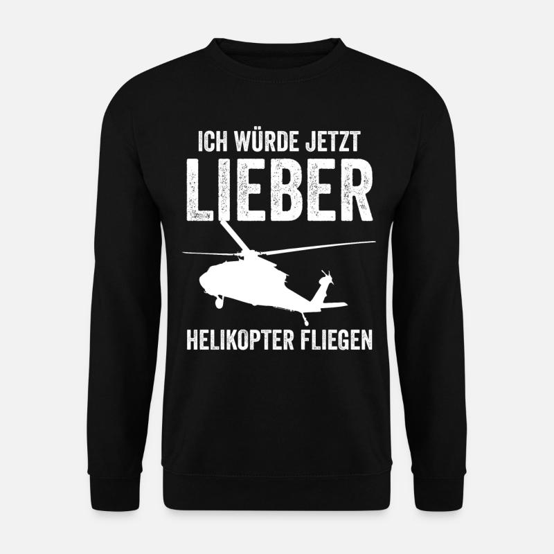 Helikopter Flugplatz - Unisex Pullover - Schwarz