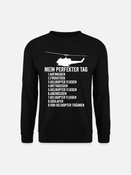 Helikopter Luftfahrt - Unisex Pullover - Schwarz