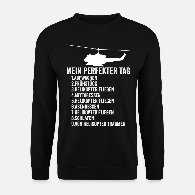 Helikopter Luftfahrt - Unisex Pullover - Schwarz
