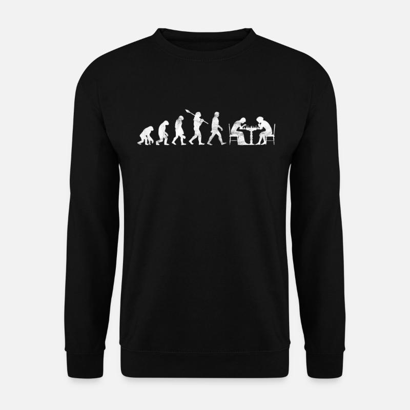 Schach Evolution - Unisex Pullover - Schwarz