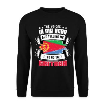 Die Stimmen im Kopf rufen nach eritrea - Unisex Pullover - Schwarz - Vorne - Alina (178cm) & Michal (187cm)