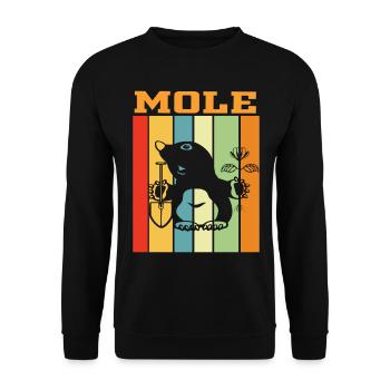 Mole Retro Play of Colors - Unisex Sweatshirt - black - Front - Alina (178cm) & Michal (187cm)