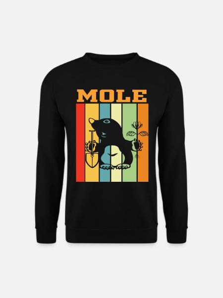 Maulwurf Retro Farbenspiel - Unisex Pullover - Schwarz