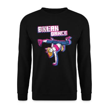 Breakdance Licorne Breakdance Breakdancer - Sweat-shirt Unisexe - noir - Devant - Alina (178cm) & Michal (187cm)