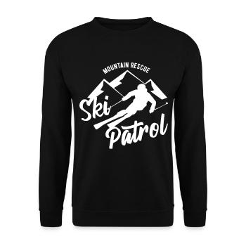 Mountain Rescue Ski Patrol Bergretter Bergsteiger - Unisex Pullover - Schwarz - Vorne - Alina (178cm) & Michal (187cm)