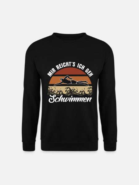 Schwimmen Schwimmer - Unisex Pullover - Schwarz
